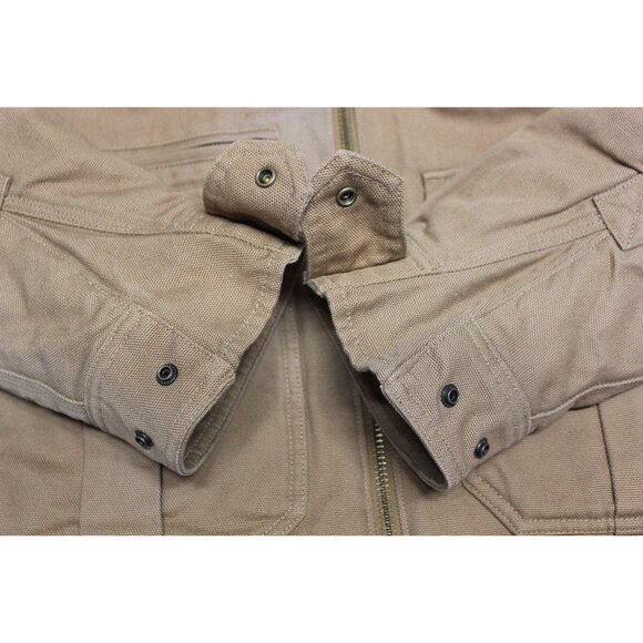 Duluth Trading men's faux shearling lined short canvas barn chore utility coat M - Picture 8 of 13